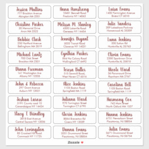 Adesivo Crie Seu Próprio Endereço De Convidado De Casament