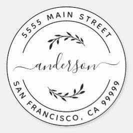 Adesivo Crie seu próprio endereço de devolução clássico re