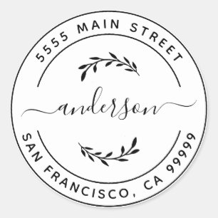 Adesivo Crie seu próprio endereço de devolução clássico re