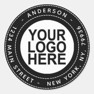 Adesivo Crie seu próprio endereço de devolução com o logot