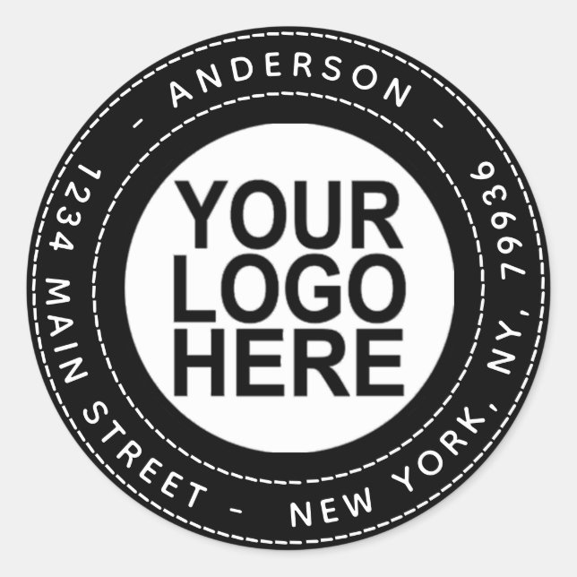 Adesivo Crie seu próprio endereço de devolução com o logot (Frente)