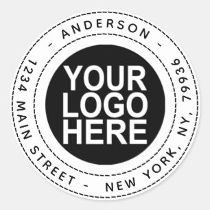 Adesivo Crie seu próprio endereço de devolução com o logot