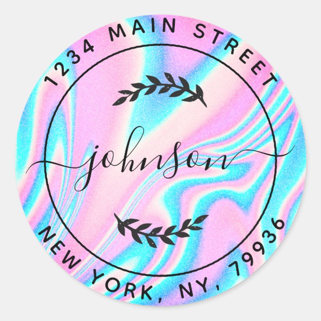 Adesivo Crie seu próprio endereço de devolução moderno red (Frente)