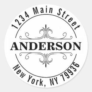 Adesivo Crie seu próprio endereço de devolução moderno red