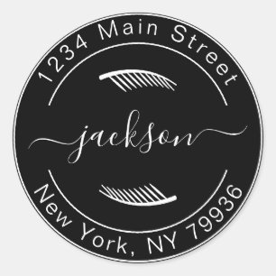 Adesivo Crie seu próprio endereço de devolução moderno red