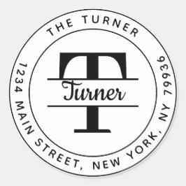 Adesivo Crie Seu Próprio Endereço de Devolução Monograma R