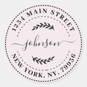 Adesivo Crie seu próprio endereço de devolução redonda