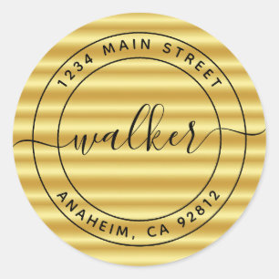 Adesivo Crie seu próprio endereço de devolução redonda