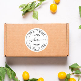 Adesivo Crie seu próprio endereço de devolução redonda