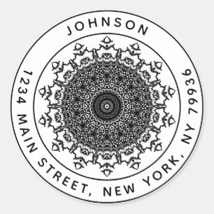 Adesivo Crie seu próprio endereço de devolução redonda