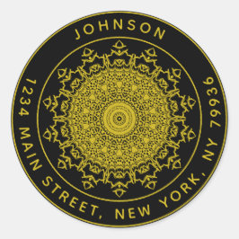 Adesivo Crie seu próprio endereço de devolução redonda