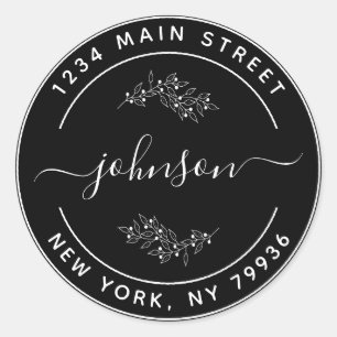 Adesivo Crie Seu Próprio Endereço de Devolução Redondo