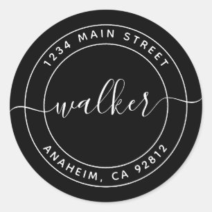 Adesivo Crie Seu Próprio Endereço de Devolução Redondo