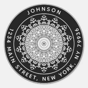 Adesivo Crie seu próprio endereço de devolução redondo