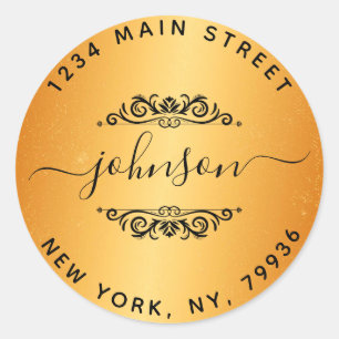 Adesivo Crie seu próprio endereço de devolução redondo