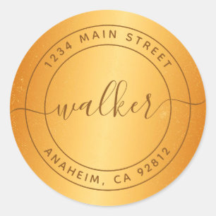 Adesivo Crie Seu Próprio Endereço de Devolução Redondo