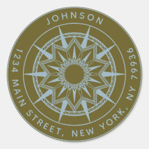 Adesivo Crie Seu Próprio Endereço de Devolução Redondo