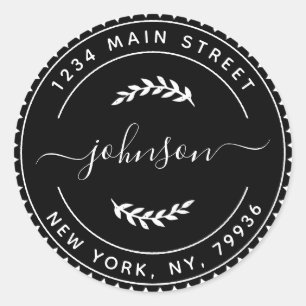 Adesivo Crie Seu Próprio Endereço de Devolução Redondo