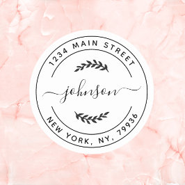 Adesivo Crie Seu Próprio Endereço de Devolução Redondo