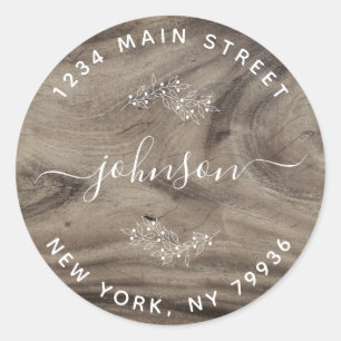 Adesivo Crie Seu Próprio Endereço de Devolução Redondo