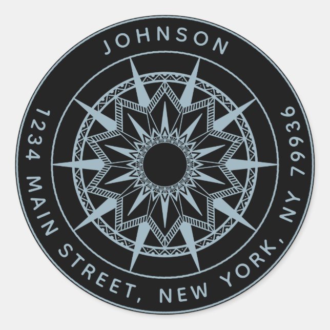 Adesivo Crie Seu Próprio Endereço de Devolução Redondo (Frente)