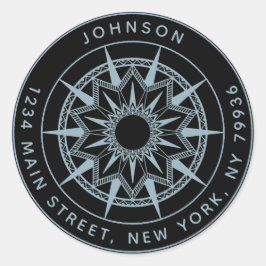 Adesivo Crie Seu Próprio Endereço de Devolução Redondo