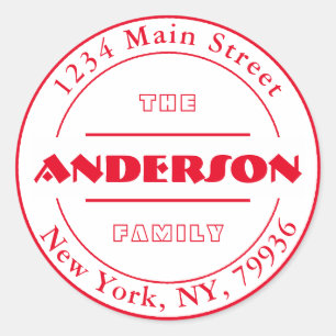 Adesivo Crie Seu Próprio Endereço de Devolução Redondo