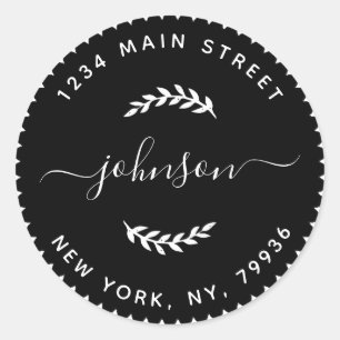 Adesivo Crie Seu Próprio Endereço de Devolução Redondo