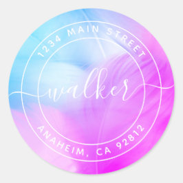 Adesivo Crie Seu Próprio Endereço de Devolução Redondo