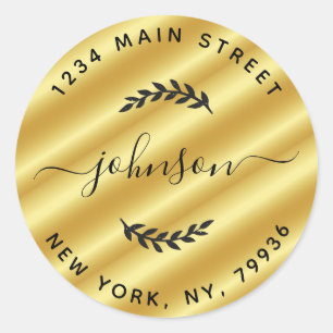 Adesivo Crie Seu Próprio Endereço de Devolução Redondo