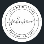 Adesivo Crie Seu Próprio Endereço de Devolução Redondo<br><div class="desc">Crie Seu Próprio Endereço de Devolução Redondo</div>