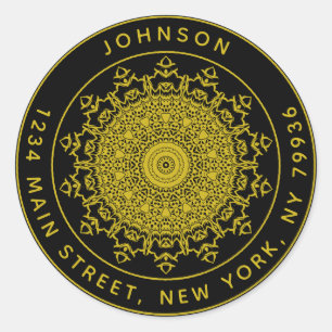 Adesivo Crie Seu Próprio Endereço de Devolução Redondo