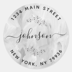 Adesivo Crie Seu Próprio Endereço de Devolução Redondo Abs