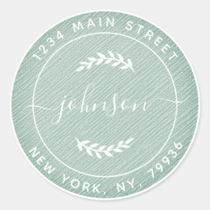 Adesivo Crie Seu Próprio Endereço de Devolução Redondo Bra