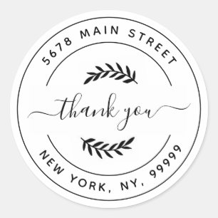 Adesivo Crie Seu Próprio Endereço de Devolução Redondo Clá