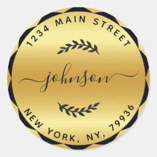 Adesivo Crie Seu Próprio Endereço de Devolução Redondo Dou