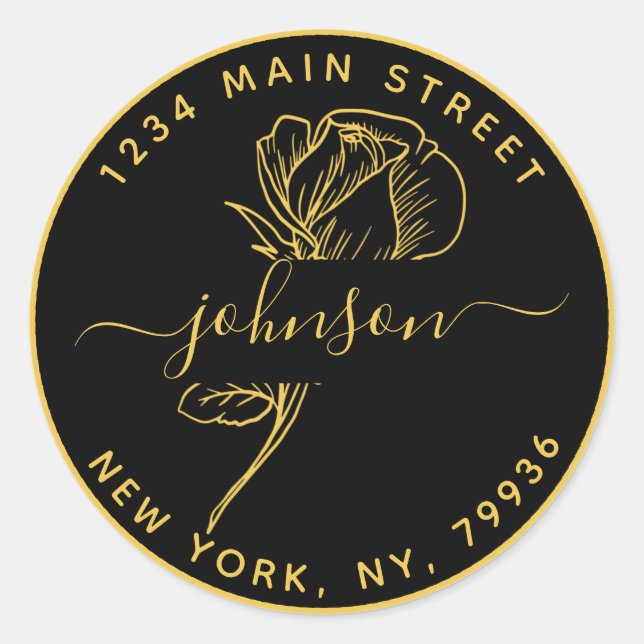 Adesivo Crie Seu Próprio Endereço de Devolução Redondo Dou (Frente)