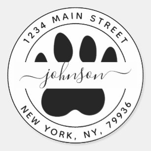 Adesivo Crie Seu Próprio Endereço de Devolução Redondo Mod