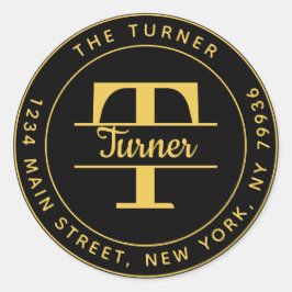 Adesivo Crie Seu Próprio Endereço de Remetente com Monogra