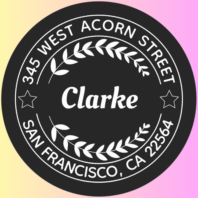 Adesivo Crie Seu Próprio Endereço de Remetente Redondo (Criador carregado)