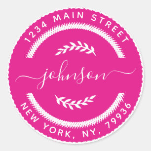 Adesivo Crie Seu Próprio Endereço de Remetente Redondo