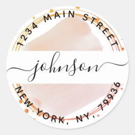 Adesivo Crie seu próprio endereço de retorno redondo