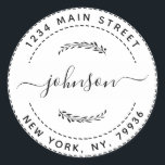 Adesivo Crie seu próprio endereço de retorno redondo<br><div class="desc">Crie seu próprio endereço de retorno redondo</div>