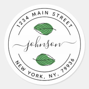 Adesivo Crie Seu Próprio Endereço De Retorno Redondo Cláss