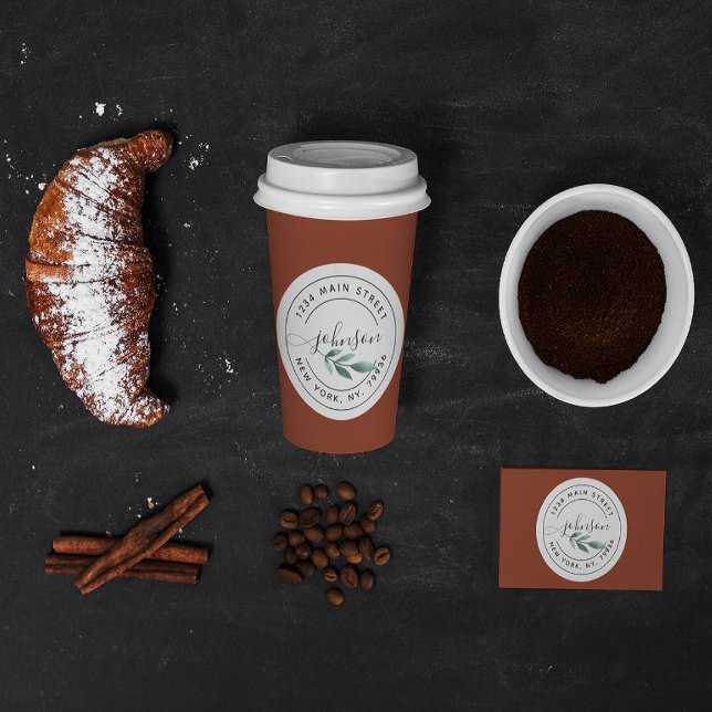 Adesivo Crie Seu Próprio Endereço De Retorno Redondo Cláss (Criador carregado)