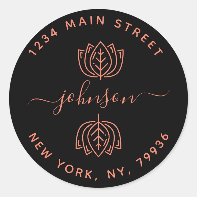 Adesivo Crie Seu Próprio Endereço De Retorno Redondo Cláss (Frente)