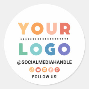 Adesivo Crie seu próprio logotipo personalizado Mídia soci