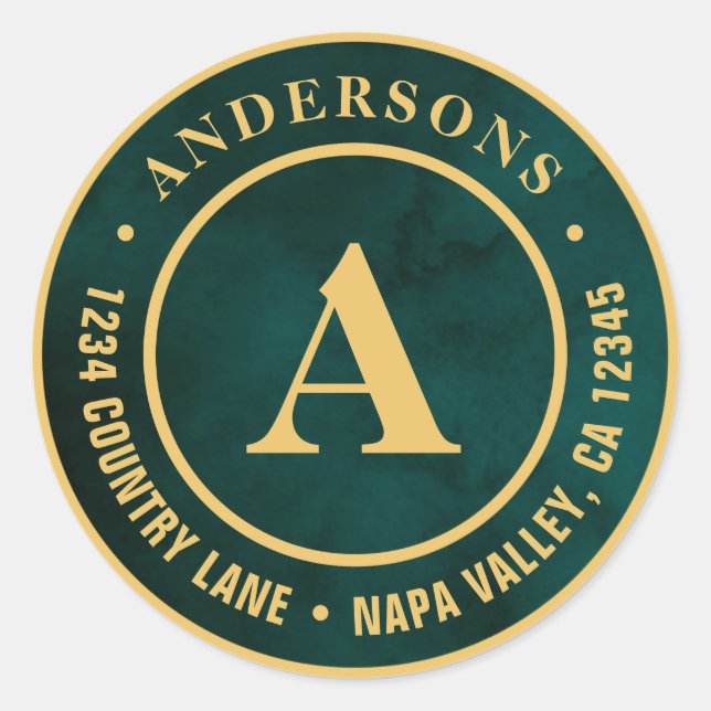 Adesivo Crie seu próprio Monograma de Endereço de Devoluçã (Frente)