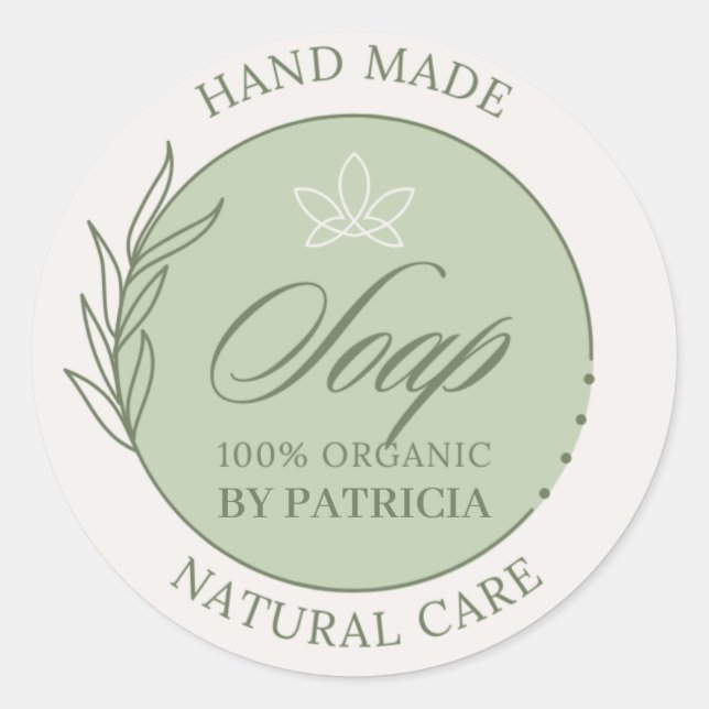 Adesivo Crie seu próprio Negócio de Velas de Soja Personal (Frente)