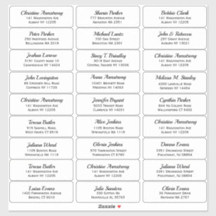 Adesivo Crie seu próprio nome e endereço de convidado